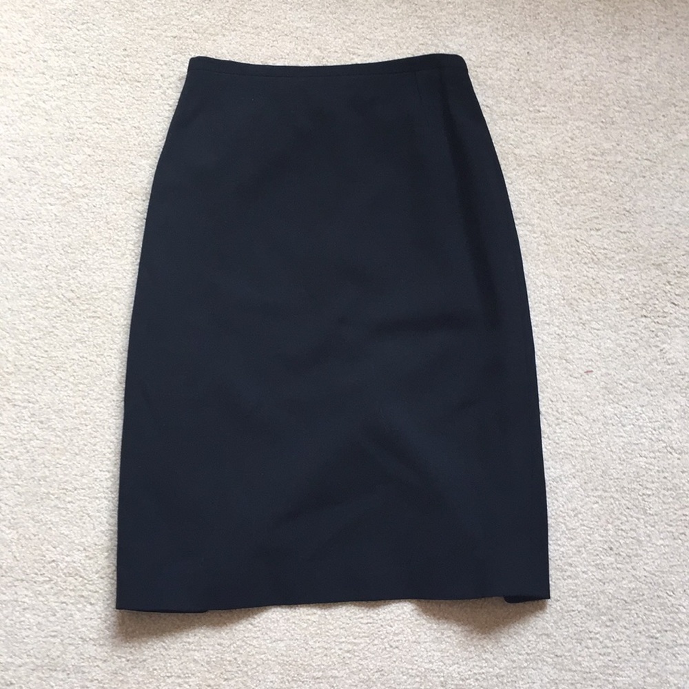 Armani Black Wool Pencil Skirt Size 4